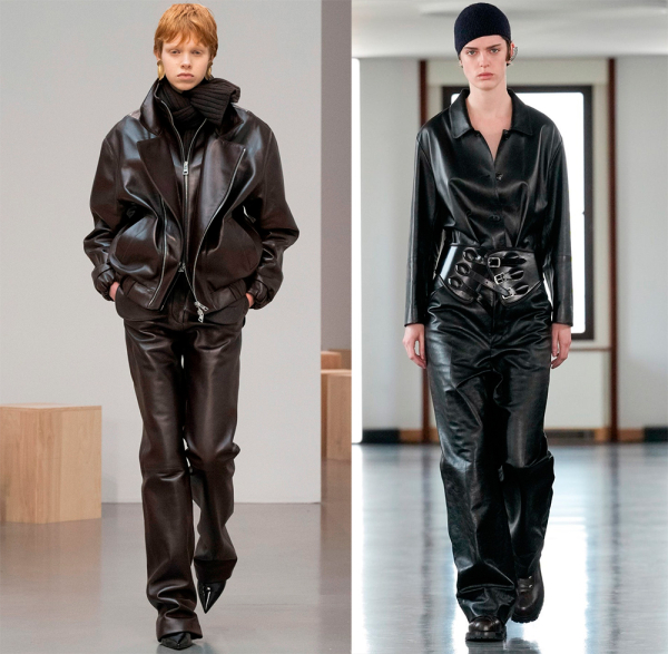 Кожаные платья, юбки, шорты и верхняя одежда 2025-2026