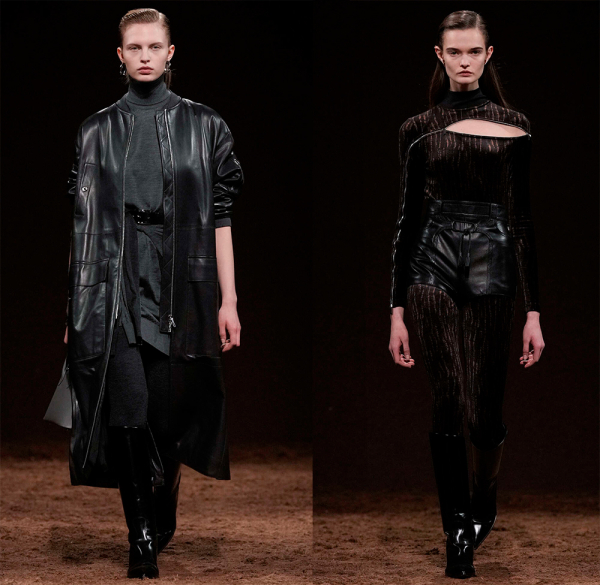 Кожаные платья, юбки, шорты и верхняя одежда 2025-2026