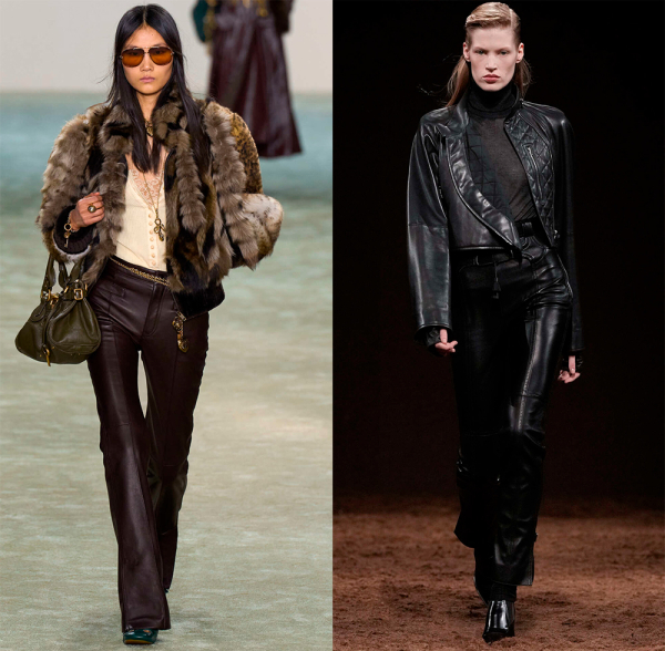 Кожаные платья, юбки, шорты и верхняя одежда 2025-2026