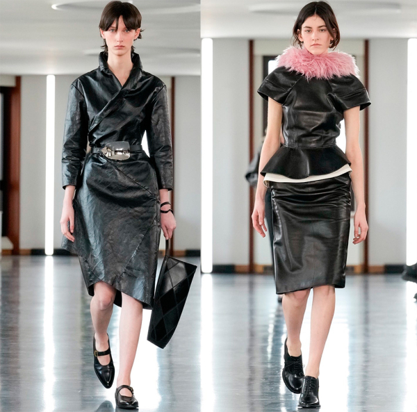 Кожаные платья, юбки, шорты и верхняя одежда 2025-2026