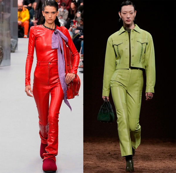 Кожаные платья, юбки, шорты и верхняя одежда 2025-2026