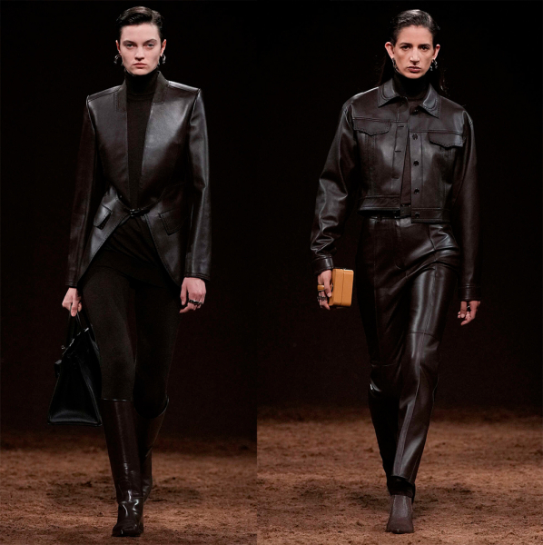 Кожаные платья, юбки, шорты и верхняя одежда 2025-2026