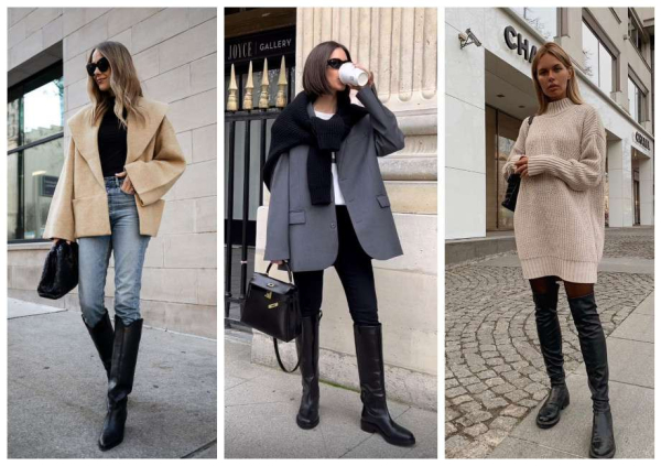 Длинные сапоги: с чем их носить и как сочетать Длинные сапоги: с чем их носить и как сочетать