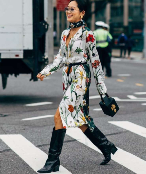 С чем носить сапоги-казаки осенью, советы стилиста